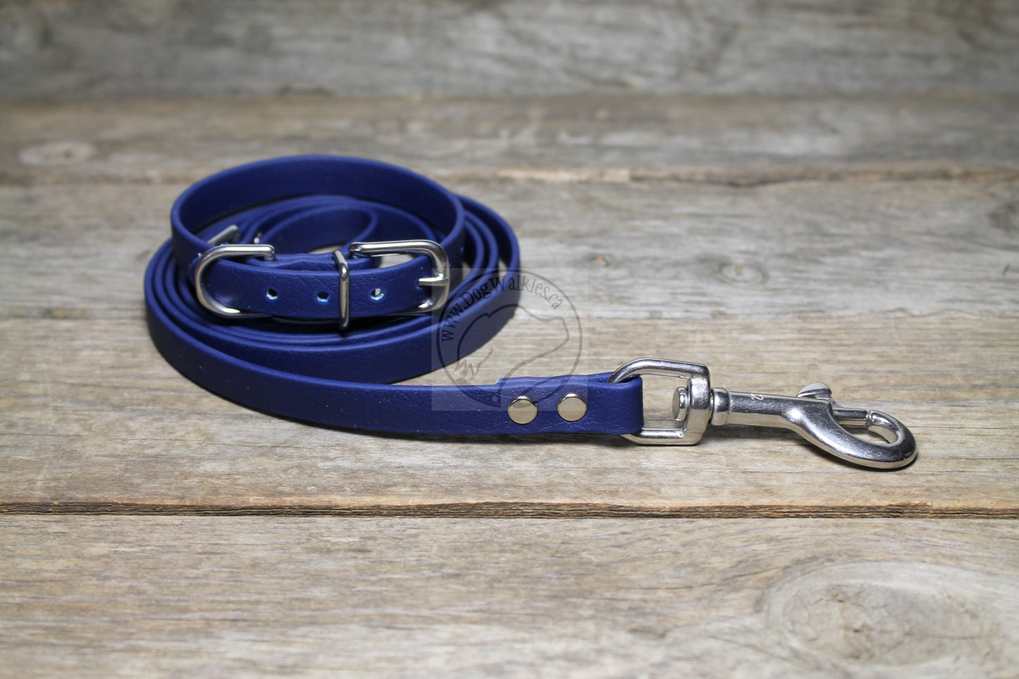 Navy Blue Biothane Small Dog Collar - 1/2" (12mm) wide