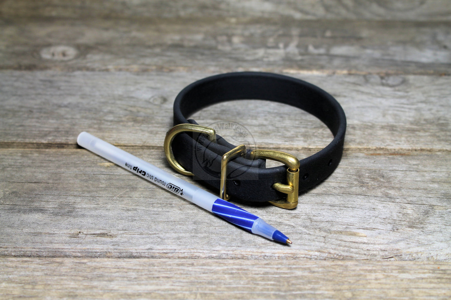 Jet Black Biothane Dog Collar - 3/4" (20mm) wide