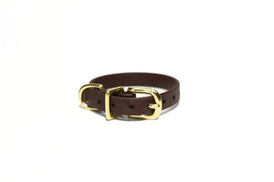 Dark Chocolate Brown Biothane Small Dog Collar - 1/2" (12mm) wide