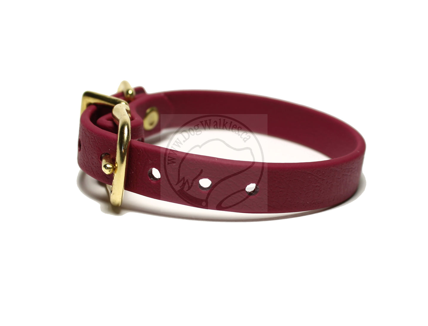 Wine Merlot Biothane Small Dog Collar - 1/2" (12mm) wide