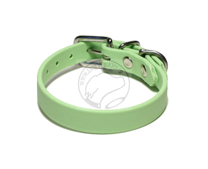 Discontinued- Limited Pastel Mint Green Biothane Small Dog Collar - 1/2" (12mm) wide