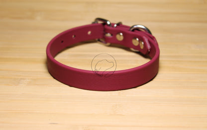 Wine Merlot Biothane Dog Collar - 3/4" (20mm) wide