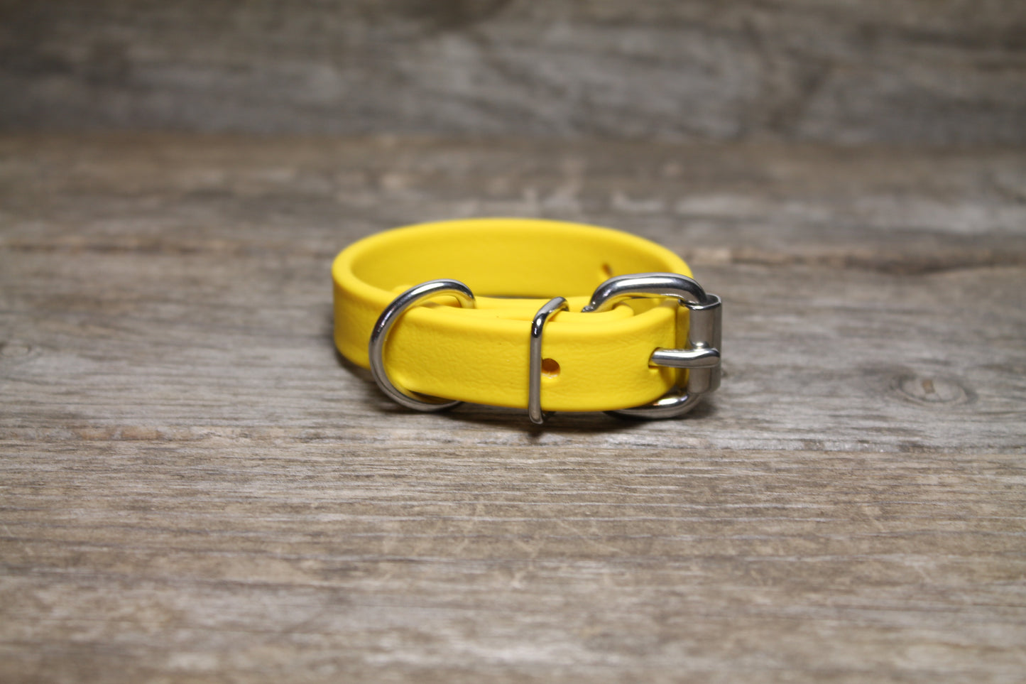Sunflower Yellow Biothane Dog Collar - 5/8"(16mm) wide