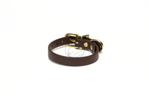 Dark Chocolate Brown Biothane Small Dog Collar - 1/2" (12mm) wide