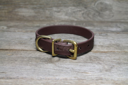 Dark Chocolate Brown Biothane Dog Collar - 3/4" (20mm) wide