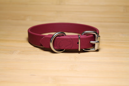 Wine Merlot Biothane Dog Collar - 3/4" (20mm) wide
