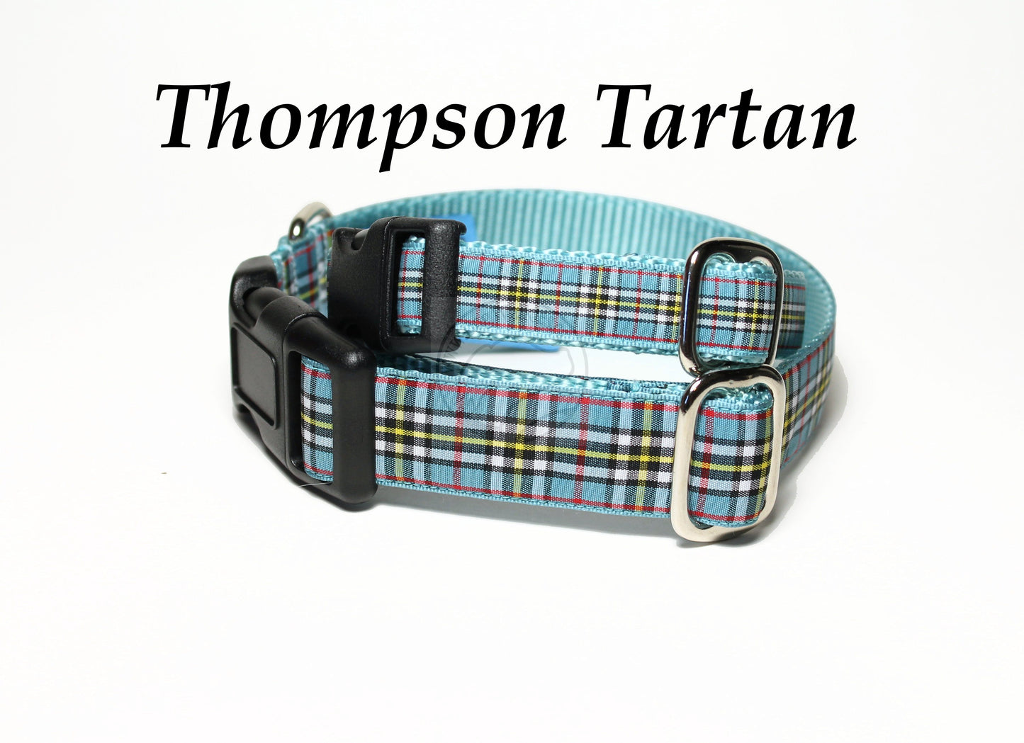 Thompson Clan tartan - dog collar