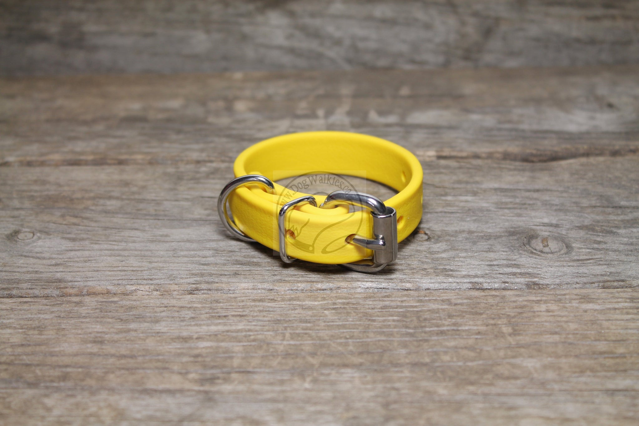 Sunflower Yellow Biothane Dog Collar - 5/8"(16mm) wide