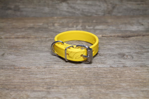 Sunflower Yellow Biothane Dog Collar - 5/8"(16mm) wide