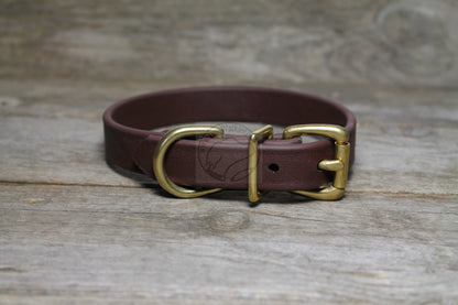 Dark Chocolate Brown Biothane Dog Collar - 3/4" (20mm) wide