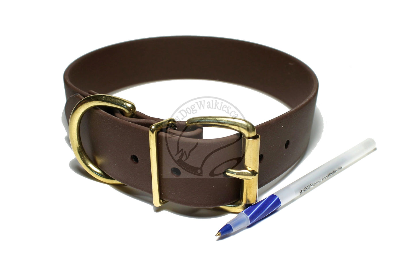 Dark Chocolate Brown Biothane Dog Collar - Extra Wide - 1.5 inch (38mm) wide