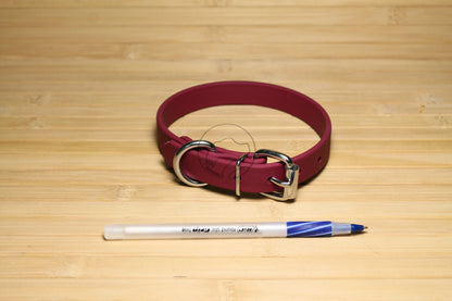 Wine Merlot Biothane Dog Collar - 3/4" (20mm) wide