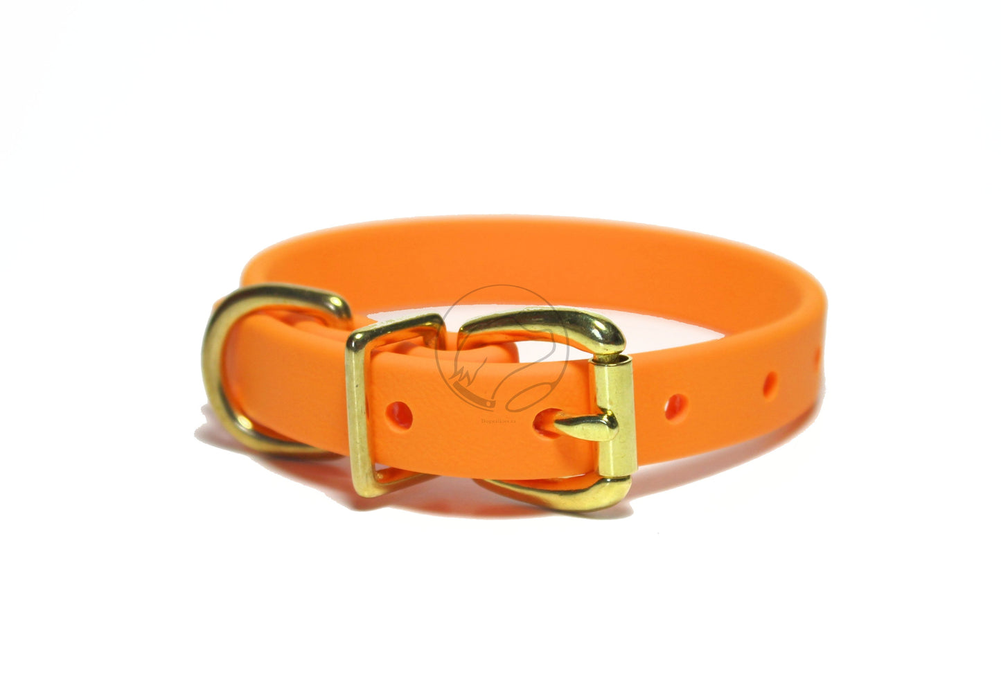 Bright Pumpkim Orange Biothane Dog Collar - 5/8"(16mm) wide