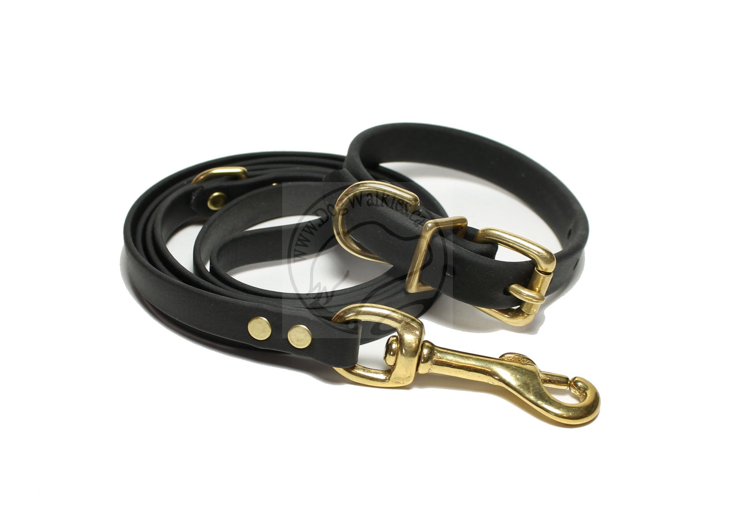 Jet Black Biothane Dog Collar - 5/8"(16mm) wide