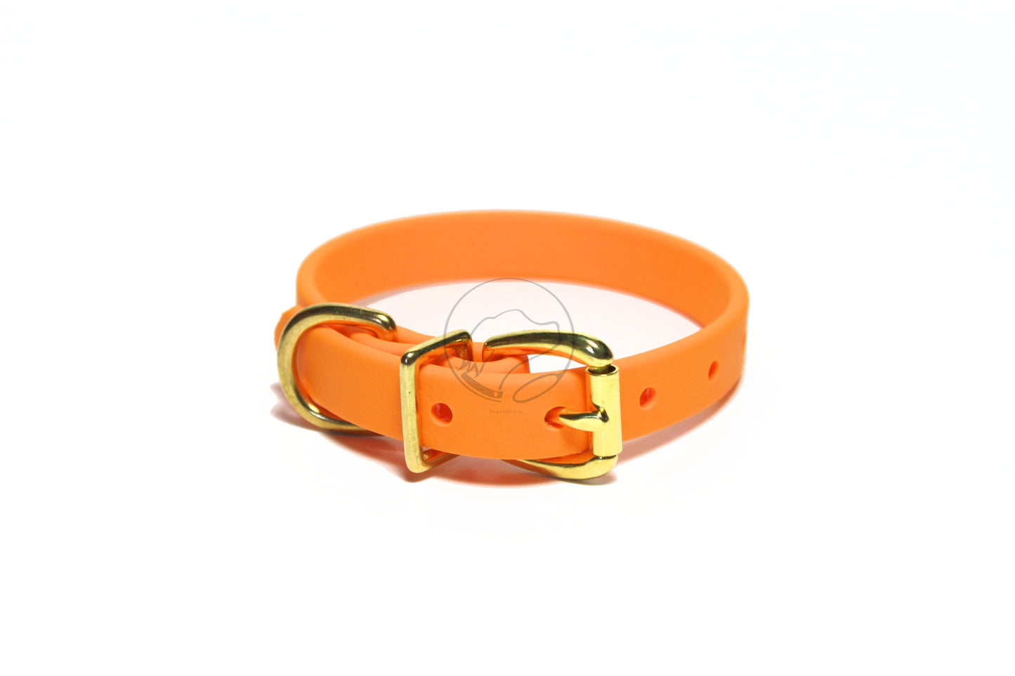 Bright Pumpkim Orange Biothane Dog Collar - 5/8"(16mm) wide