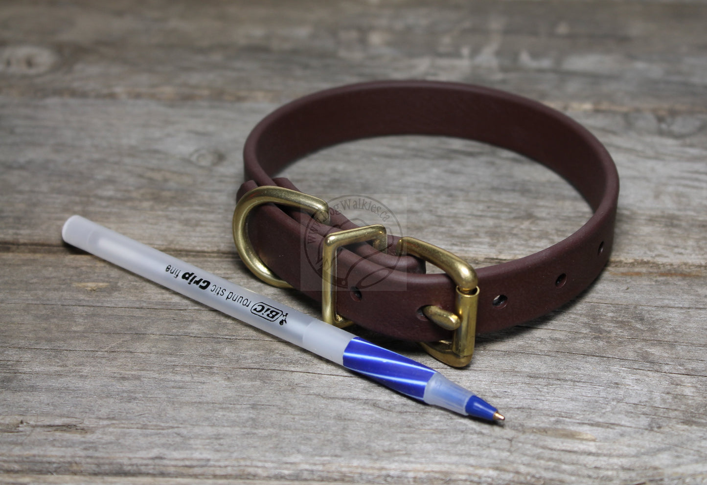 Dark Chocolate Brown Biothane Dog Collar - 3/4" (20mm) wide