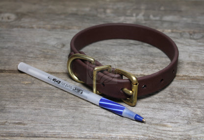 Dark Chocolate Brown Biothane Dog Collar - 3/4" (20mm) wide