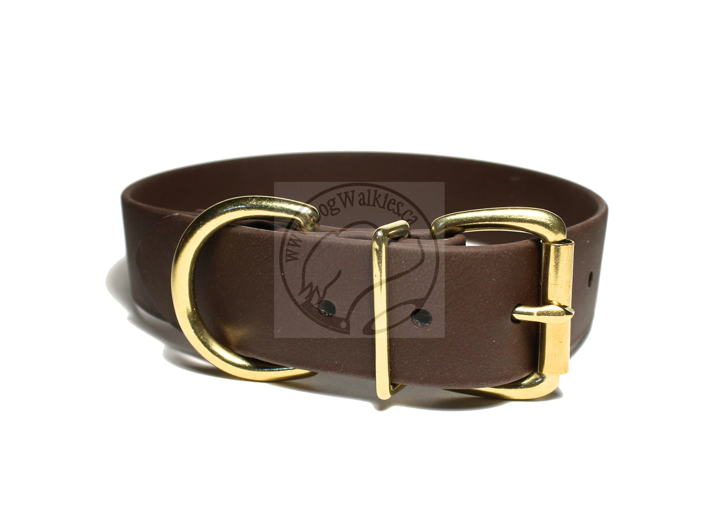 Dark Chocolate Brown Biothane Dog Collar - Extra Wide - 1.5 inch (38mm) wide