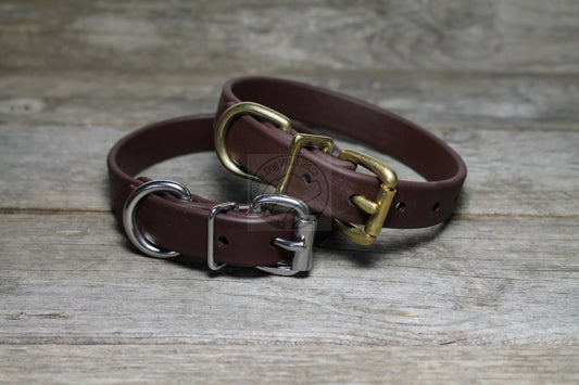 Dark Chocolate Brown Biothane Dog Collar - 3/4" (20mm) wide