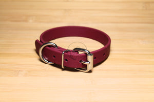 Wine Merlot Biothane Dog Collar - 3/4" (20mm) wide
