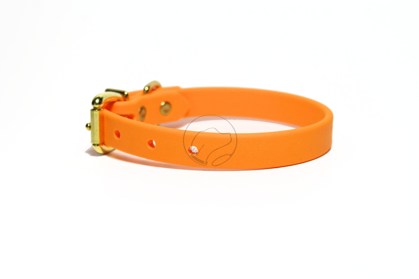 Bright Pumpkim Orange Biothane Dog Collar - 5/8"(16mm) wide