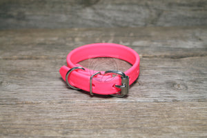 Neon Pink Biothane Dog Collar - 5/8"(16mm) wide