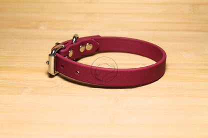 Wine Merlot Biothane Dog Collar - 3/4" (20mm) wide