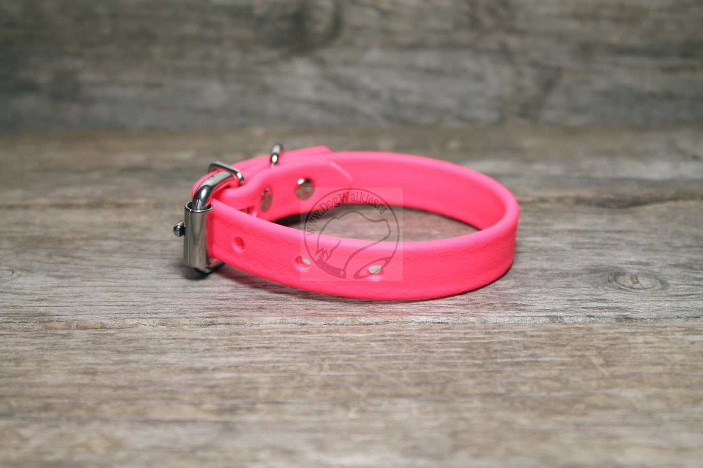 Neon Pink Biothane Dog Collar - 5/8"(16mm) wide