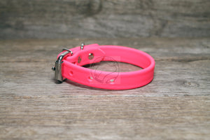 Neon Pink Biothane Dog Collar - 5/8"(16mm) wide