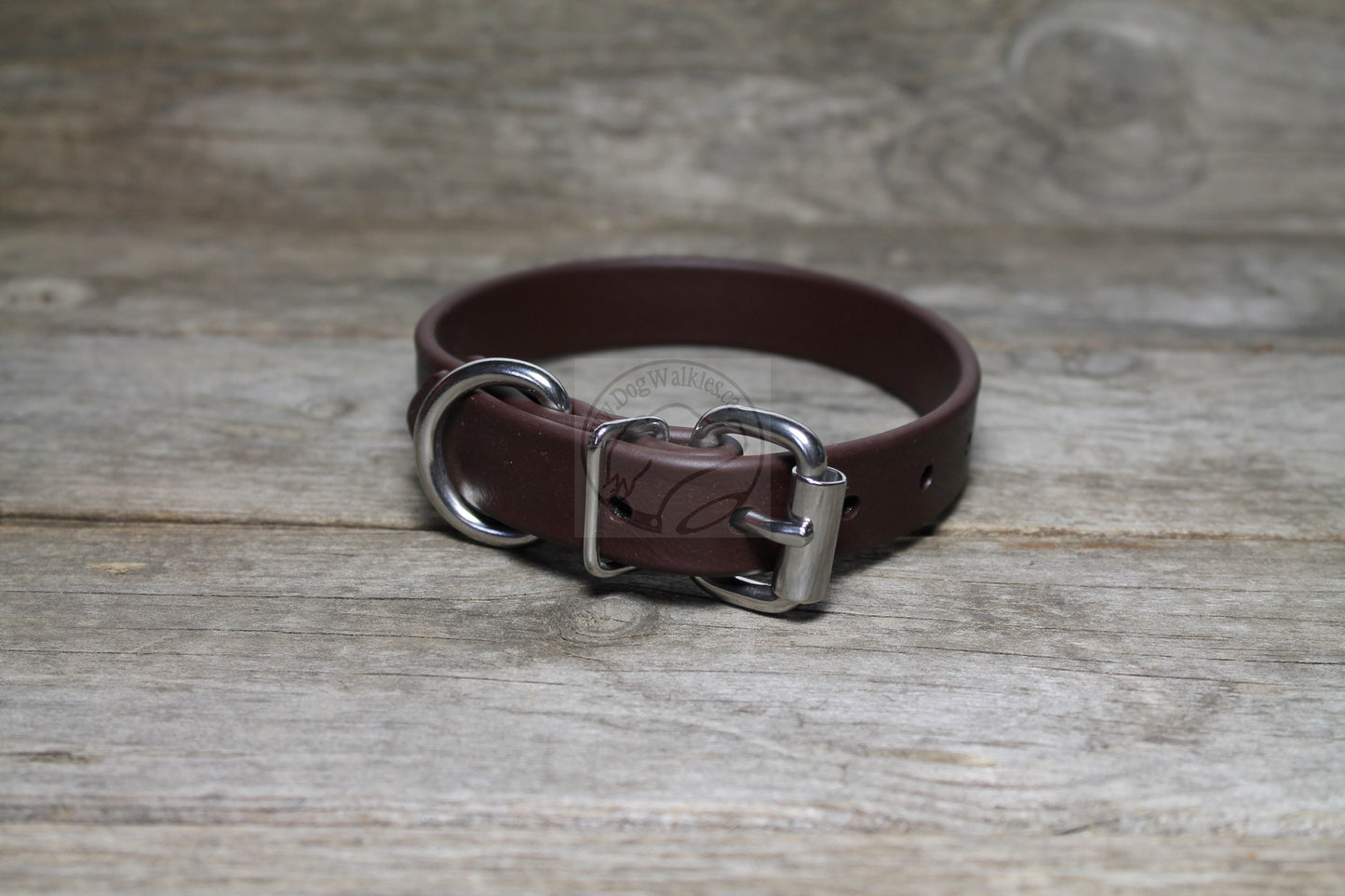 Dark Chocolate Brown Biothane Dog Collar - 3/4" (20mm) wide