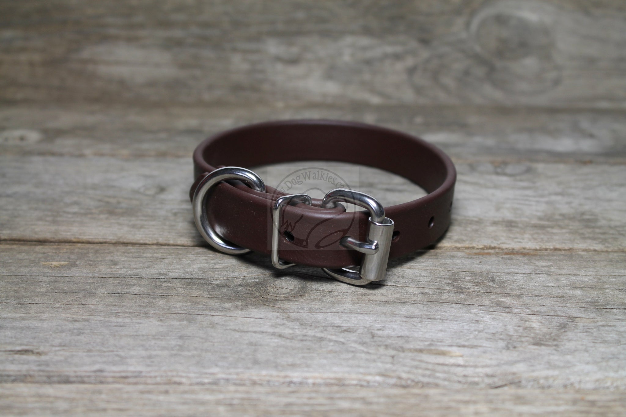 Dark Chocolate Brown Biothane Dog Collar - 3/4" (20mm) wide