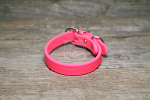 Neon Pink Biothane Dog Collar - 5/8"(16mm) wide