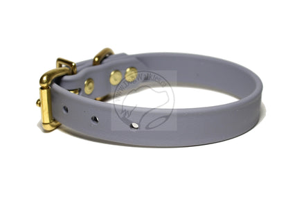Stormy Gray Biothane Dog Collar - 3/4" (20mm) wide