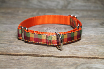 Fall Plaid - tartan dog collar