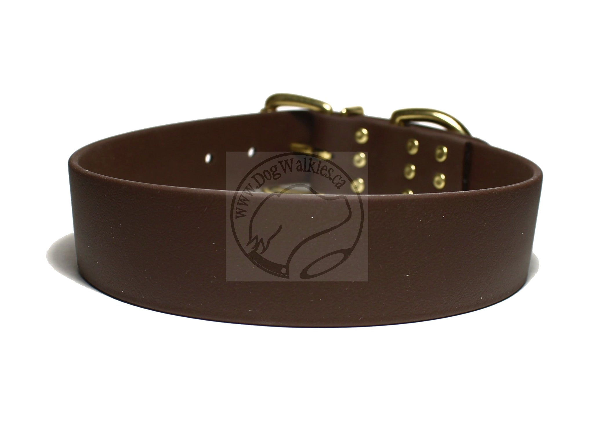 Dark Chocolate Brown Biothane Dog Collar - Extra Wide - 1.5 inch (38mm) wide