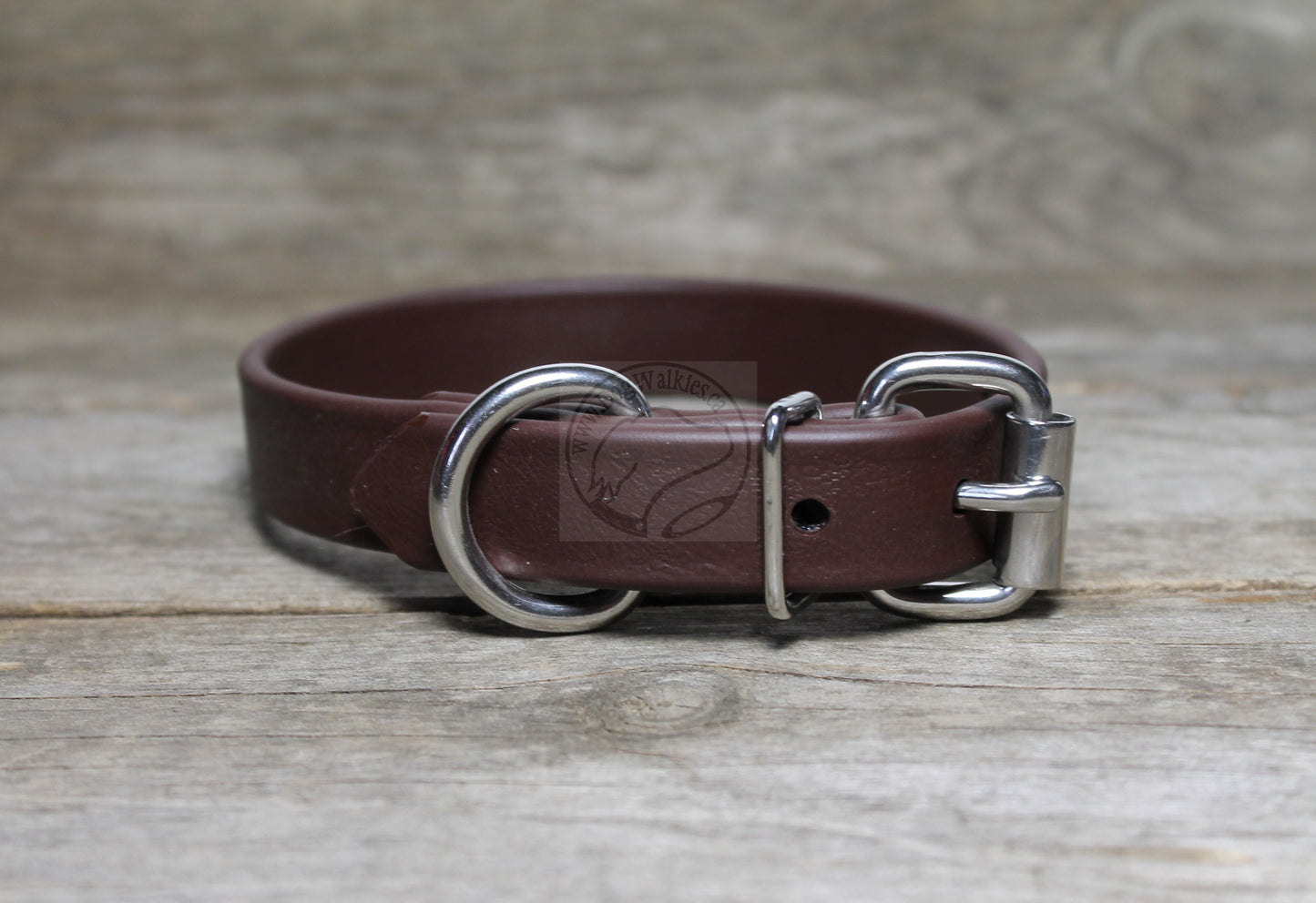 Dark Chocolate Brown Biothane Dog Collar - 3/4" (20mm) wide