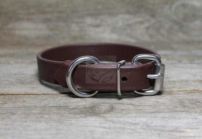 Dark Chocolate Brown Biothane Dog Collar - 3/4" (20mm) wide