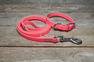 Peach Coral Biothane Small Dog Collar - 1/2" (12mm) wide