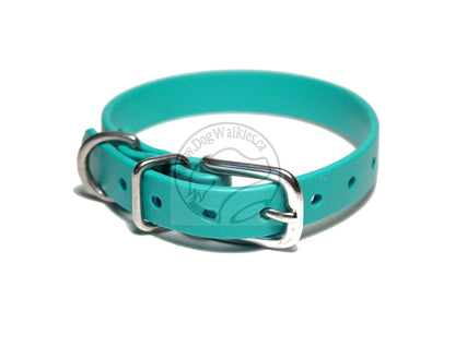 Teal Biothane Small Dog Collar - 1/2" (12mm) wide
