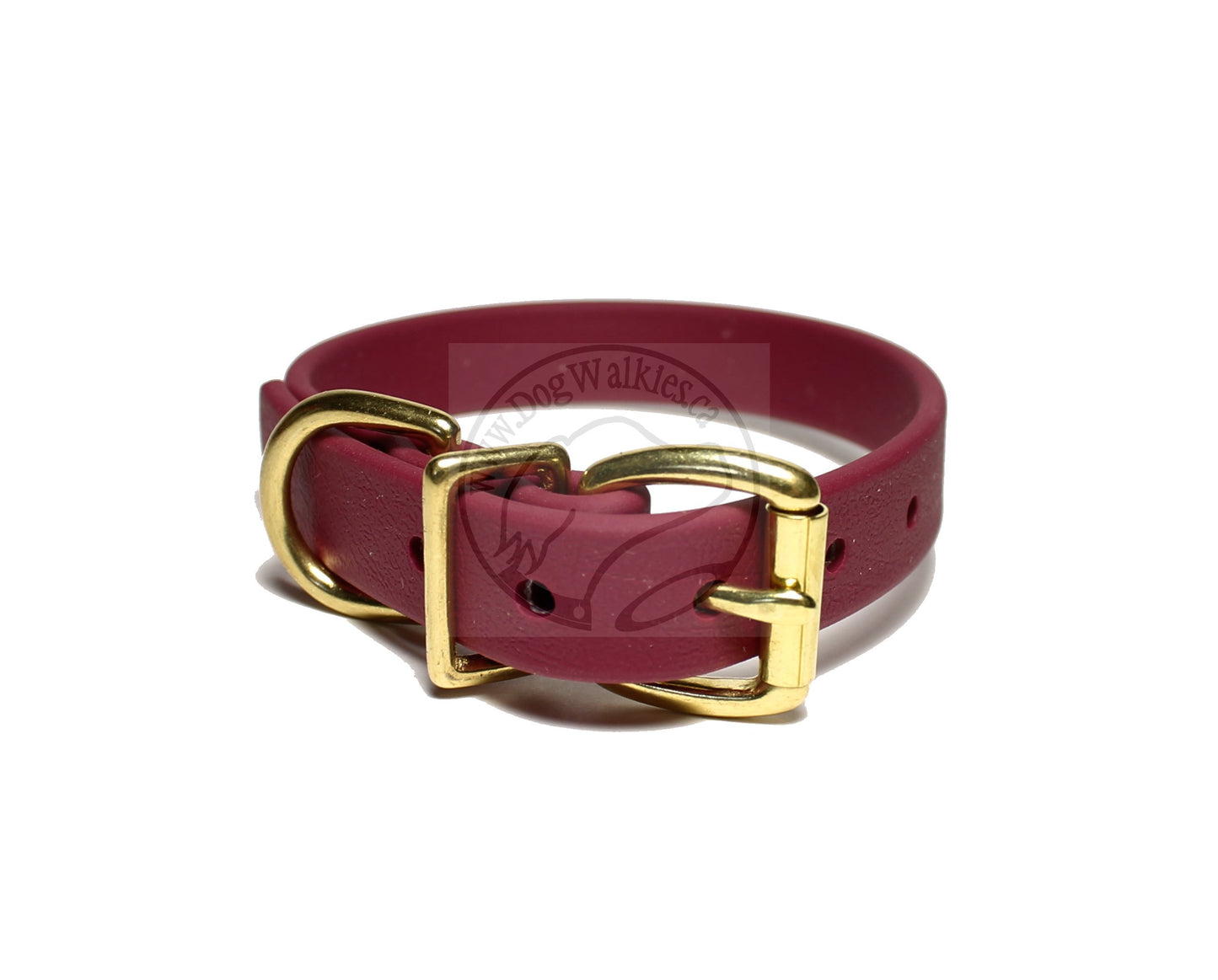 Wine Merlot Biothane Dog Collar - 3/4" (20mm) wide