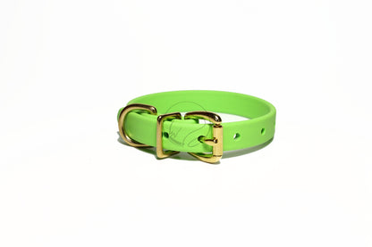 Lime Green Biothane Dog Collar - 5/8"(16mm) wide