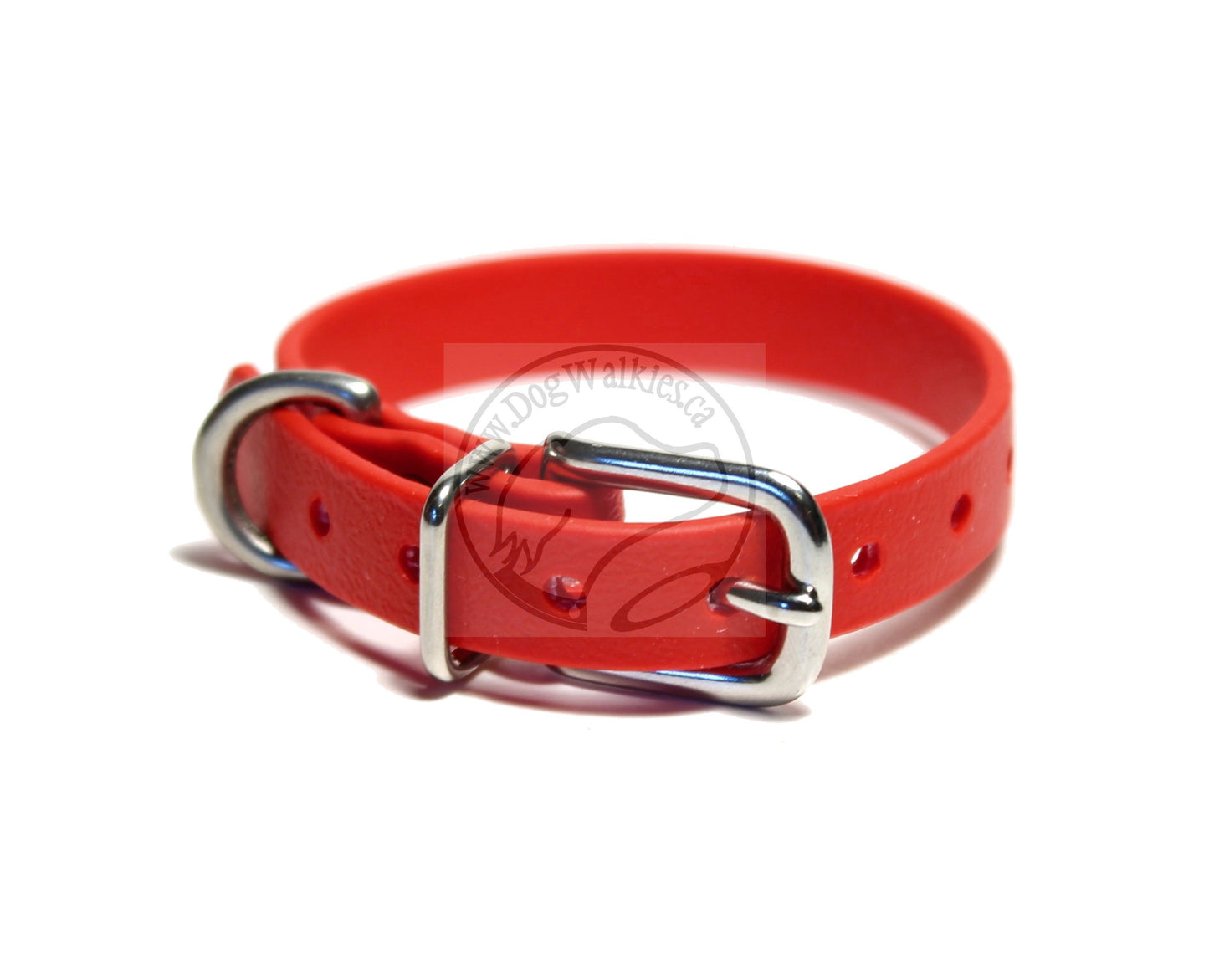 Poppy Red Biothane Small Dog Collar - 1/2" (12mm) wide