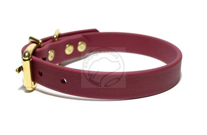 Wine Merlot Biothane Dog Collar - 3/4" (20mm) wide