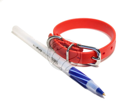 Poppy Red Biothane Small Dog Collar - 1/2" (12mm) wide