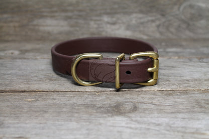 Dark Chocolate Brown Biothane Dog Collar - 3/4" (20mm) wide