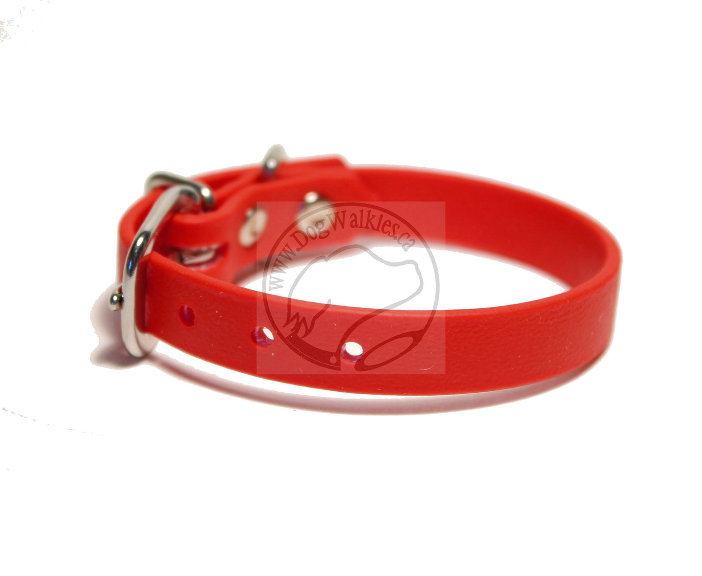 Poppy Red Biothane Small Dog Collar - 1/2" (12mm) wide