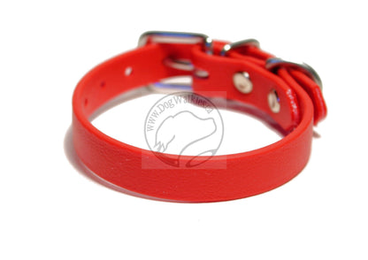 Poppy Red Biothane Small Dog Collar - 1/2" (12mm) wide