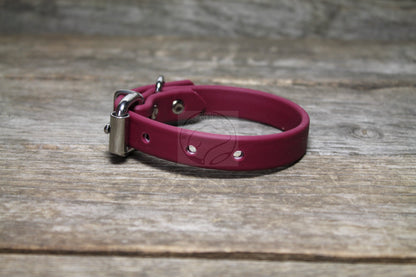 Wine Merlot Biothane Dog Collar - 5/8"(16mm) wide