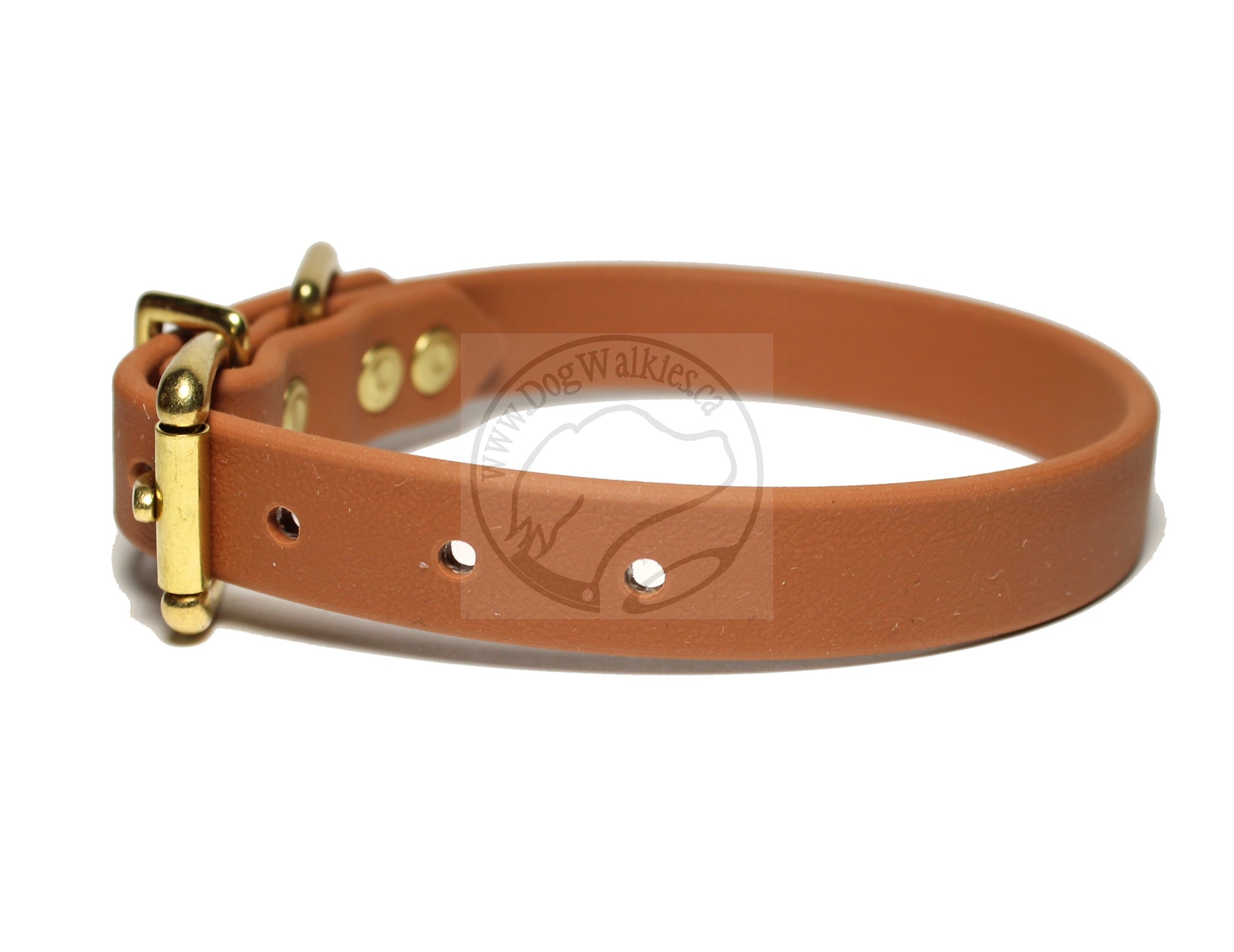 Caramel Brown Biothane Dog Collar - 3/4" (20mm) wide