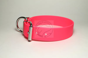 Neon Pink Biothane Dog Collar - Extra Wide - 1.5 inch (38mm) wide